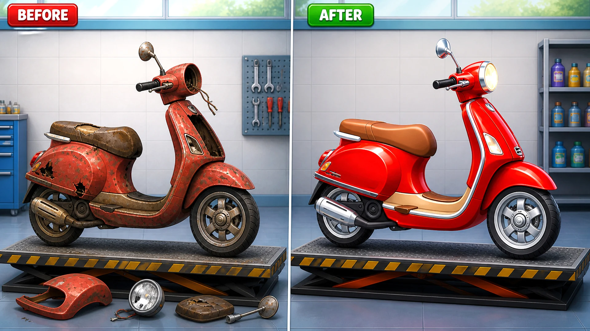 Bike Builder & Repair Games screenshot